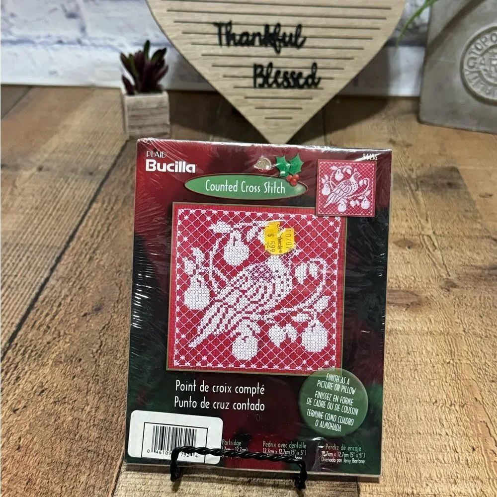 💜 bucilla 84456 counted cross stitch lace patridge new